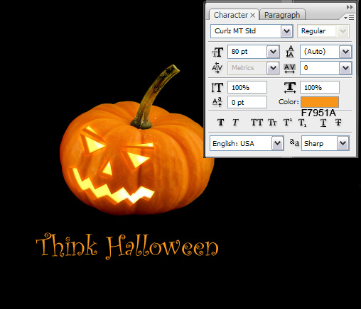 Photoshop設(shè)計制作恐怖的萬圣節(jié)南瓜燈