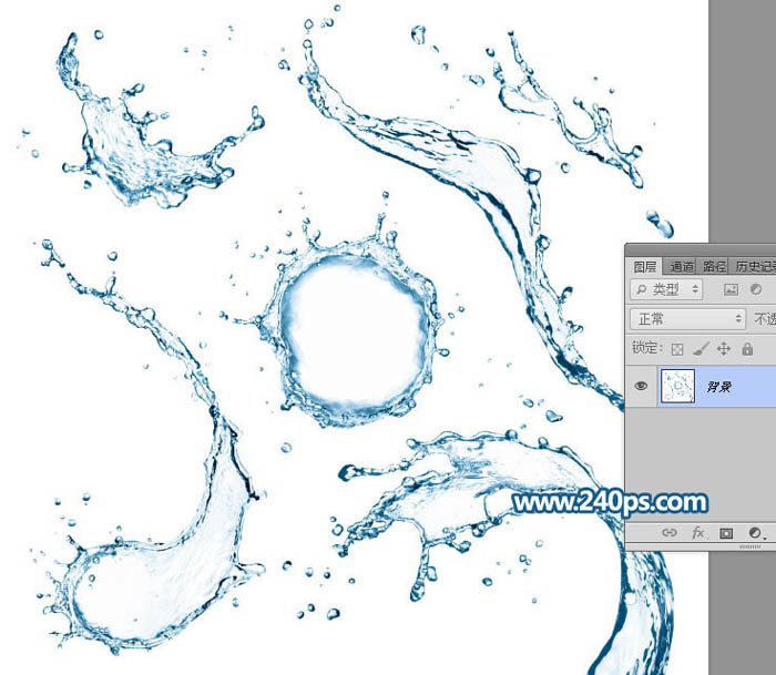 photoshop快速制作剔透的水珠水裙