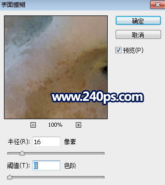 PS利用多種工具將滿臉雀斑的膚色磨光滑