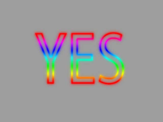 Photoshop制作非常夢幻的彩色中空霓虹字