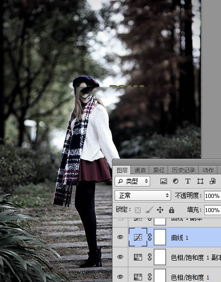 Photoshop給美女人像照片添加冷色主題光線裝飾教程