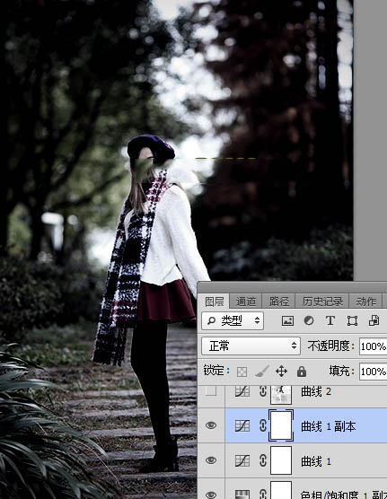 Photoshop給美女人像照片添加冷色主題光線裝飾教程