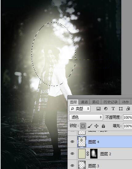 Photoshop給美女人像照片添加冷色主題光線裝飾教程
