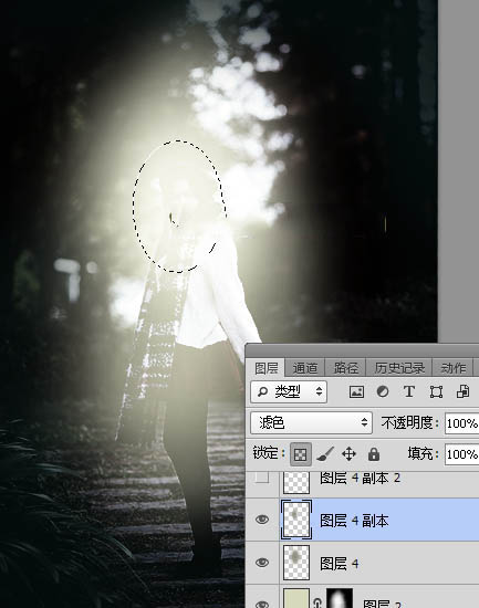 Photoshop給美女人像照片添加冷色主題光線裝飾教程