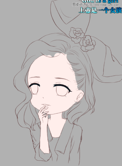 Photoshop繪制可愛風(fēng)格的漫畫Q版美女頭像教程