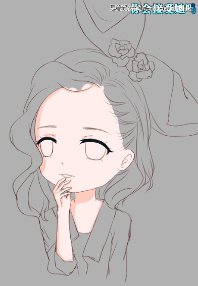 Photoshop繪制可愛風(fēng)格的漫畫Q版美女頭像教程