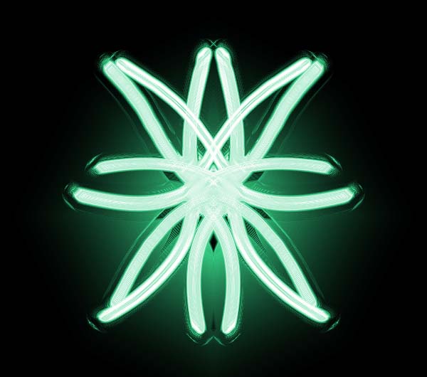 ps怎么手绘出一朵荧光的花朵?