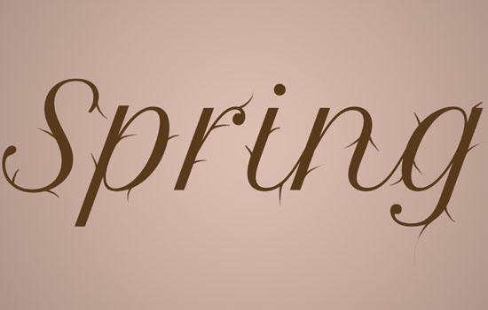 Photoshop制作桃花裝飾的春季spring藝術(shù)字教程