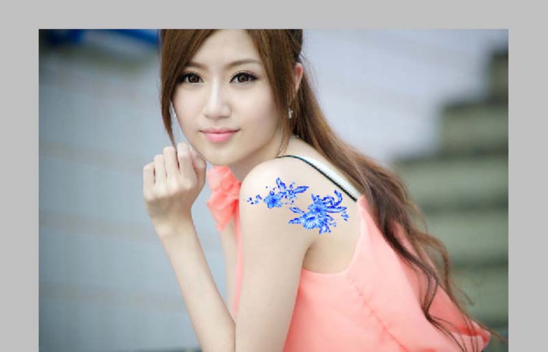 ps怎么給照片添加紋身效果?