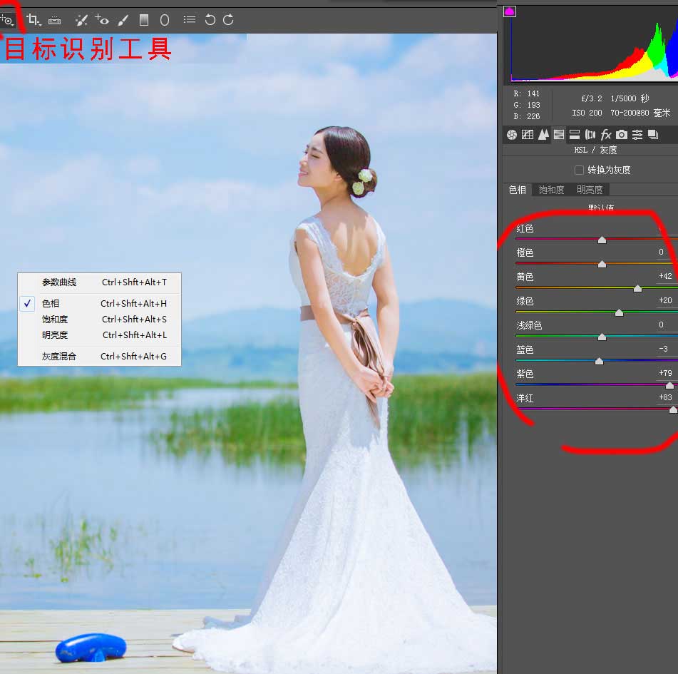 Photoshop怎么給外景婚紗照調(diào)出藍(lán)色小清新藝術(shù)效果？