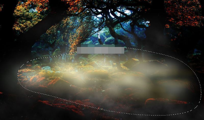 photoshop合成一張白衣天使在森林深處的夢(mèng)幻效果圖