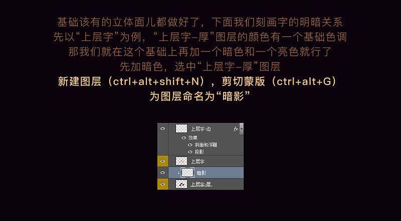 ps創(chuàng)意制作好看的越努力越幸運(yùn)的橙色紋理立體字教程