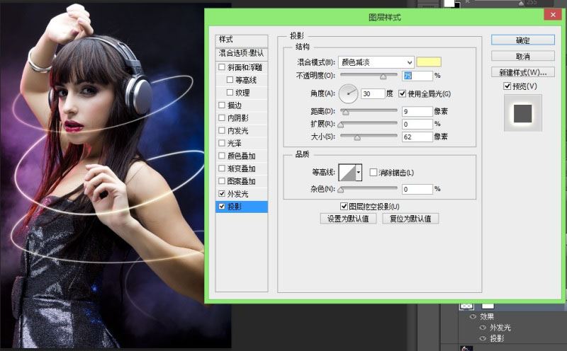 ps怎樣把美女人物照片加上夢幻般的環(huán)繞眩光效果?