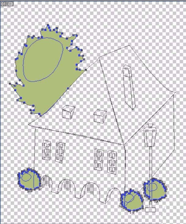 ps怎么畫房屋圖并上色? ps繪制卡通房的教程