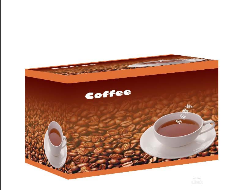 ps怎么设计咖啡立体包装盒效果?