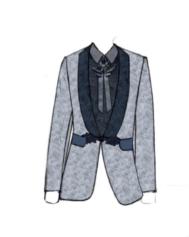 ps怎么制作有质感的西装? ps线稿填充材质的教程