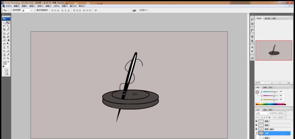 PS怎么设计穿针引线风格的海报? PS海报设计方法