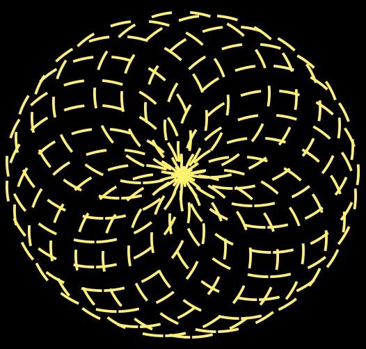 PS怎么设计球形花朵状线条图案?