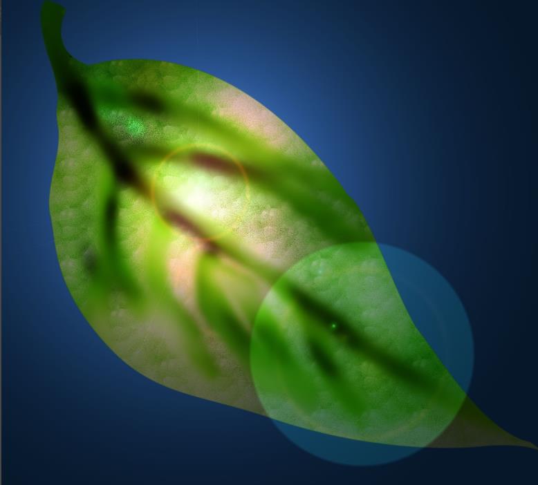 PS怎么鼠繪陽(yáng)光下的樹葉矢量圖?