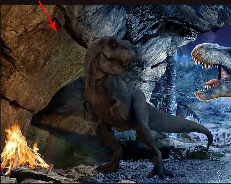PS合成兩只兇猛的恐龍?jiān)诙囱ɡ飳χ诺膱鼍? src="http://img.jbzj.com/file_images/photoshop/202104/20210412113851272.jpg" /></p>
<p align="center"><img alt=