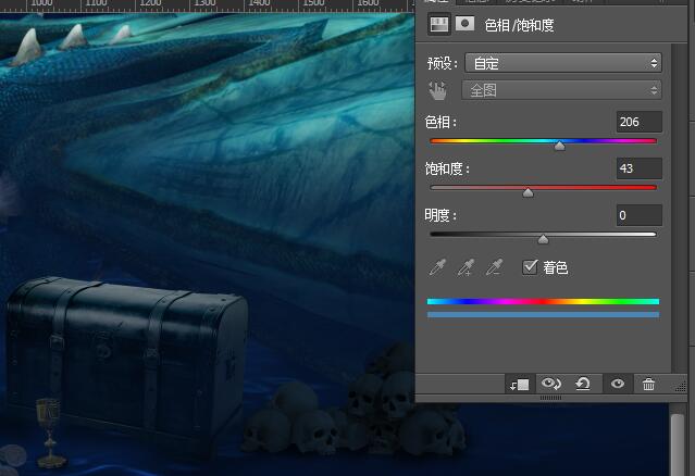 教你怎樣用PS合成潛入海底尋寶遇見守護(hù)龍的場景