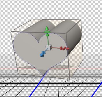 PS怎么画心形柱体? PS工作路径快速制作出3D心形模型的技巧