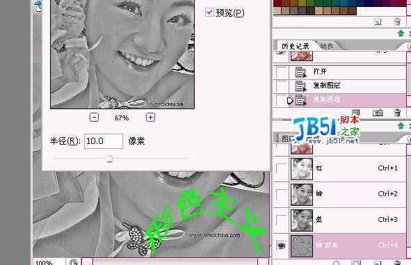 非主流Photoshop教程:制作红绿色调效果