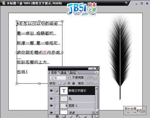 巧用Photoshop滤镜制作羽毛花