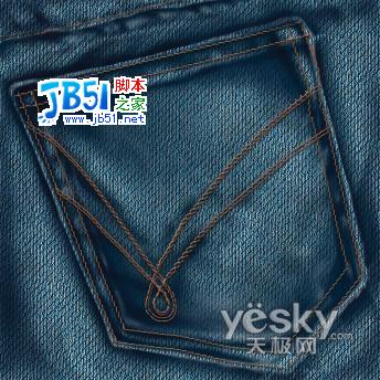 Photoshop绘制逼真牛仔裤细节