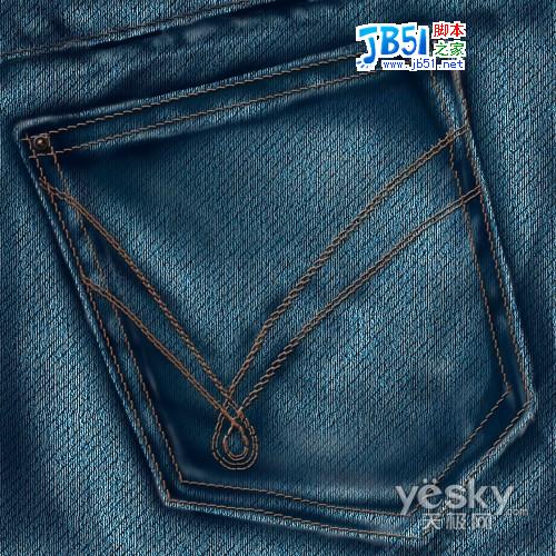 Photoshop绘制逼真牛仔裤细节