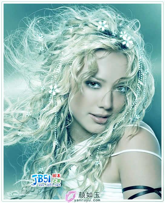 Photoshop为漂亮MM调色及装饰头发 