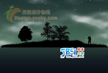 使用Photoshop绘制一幅浪漫的夏夜壁纸