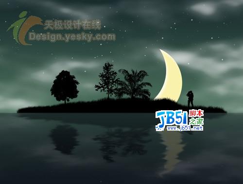 使用Photoshop绘制一幅浪漫的夏夜壁纸