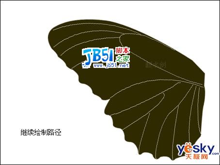 Photoshop路径工具鼠绘美丽的彩色蝴蝶