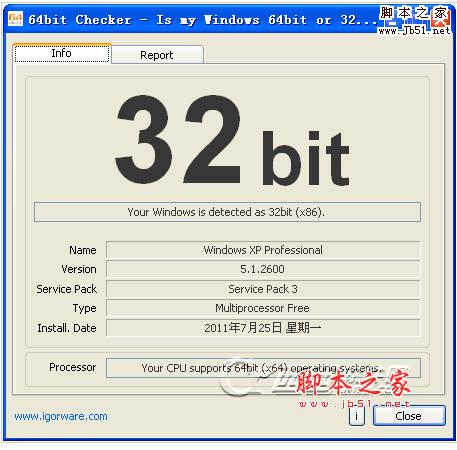 检测CPU是否为64位 64bit Checker v1.4.3 绿色免费版前往专题 