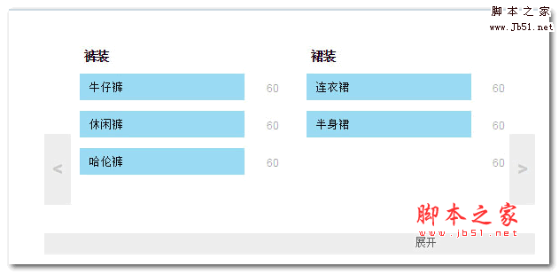 jQuery仿领英条件筛选展开收缩菜单特效源码