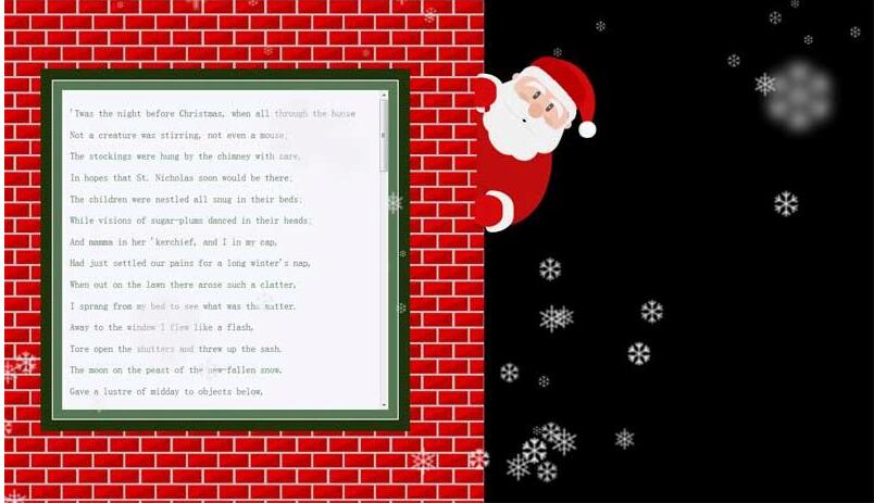 jQuery+css3实现下着雪花的圣诞老人滑动面板特效源码