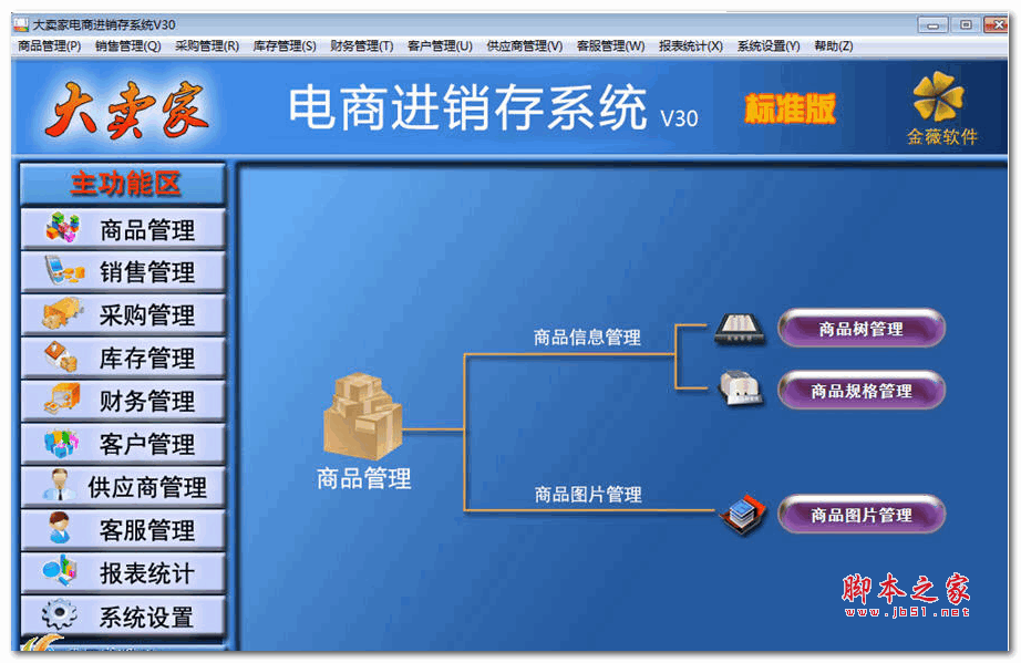 金薇大卖家电商进销存软件 v3001 免费绿色免安装版