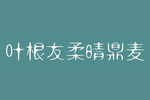 叶根友柔晴鼎麦字体 中文字体