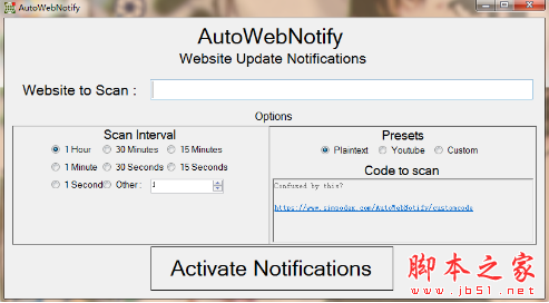 AutoWebNotify(网站更新内容自动推送工具) v1.0 免费安装版