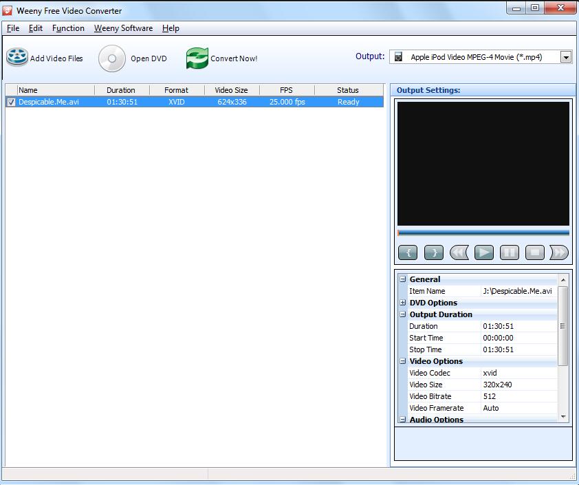 Weeny Free Video Converter(好用的视频转换器) V2.0 免费安装版