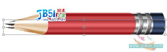 用Photoshop绘制的光感和质感逼真的铅笔