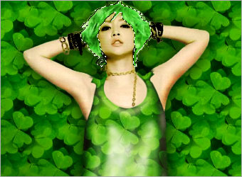 Photoshop填充图案给人物添加保护绿制作教程