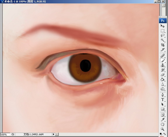 Photoshop结合数位板绘制逼真的眼睛教程