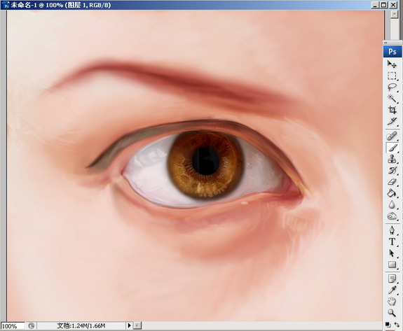 Photoshop结合数位板绘制逼真的眼睛教程