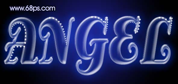 photoshop 光亮水晶字