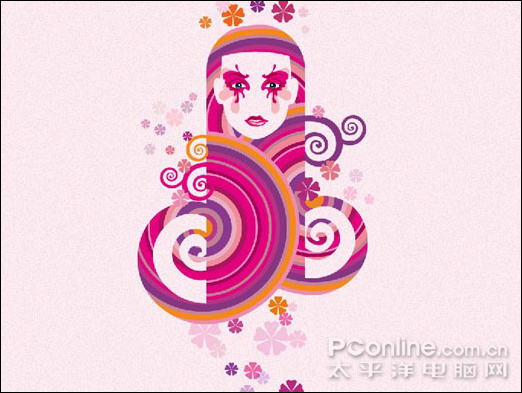 Photoshop CS4绘制时尚女性主题视觉