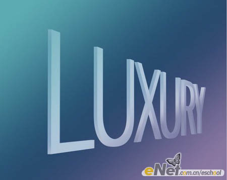 Photoshop 立体透视花纹字