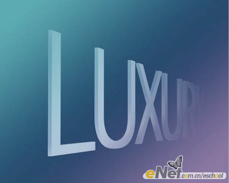 Photoshop 立体透视花纹字