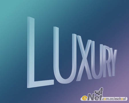 Photoshop 立体透视花纹字